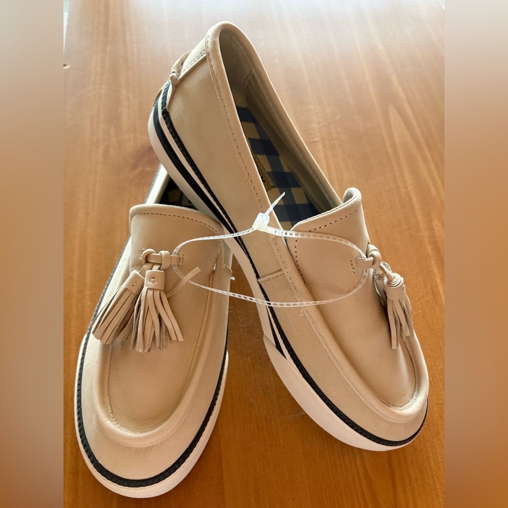 Sperry Sea Sailor Platform Tan Tassel Loafers